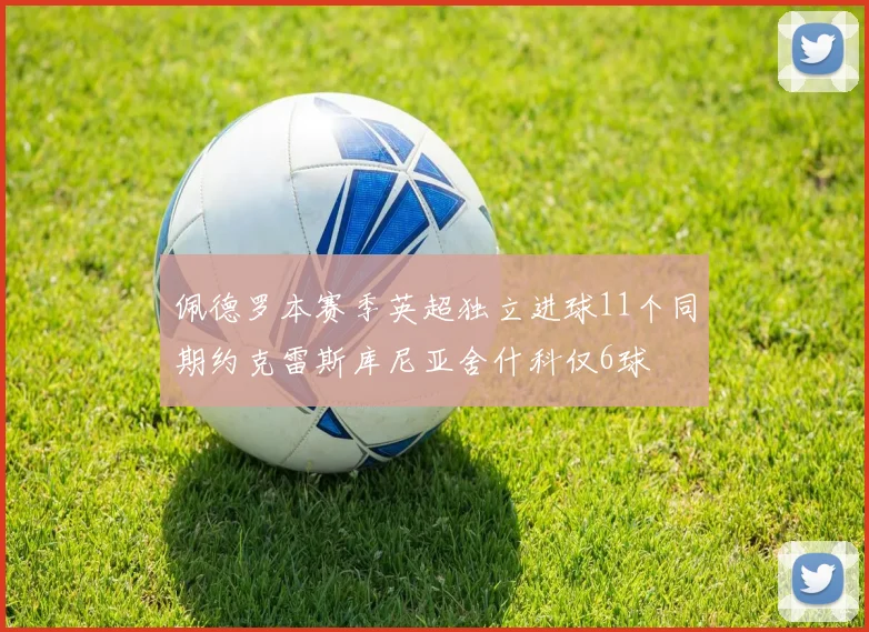 佩德罗本赛季英超独立进球11个同期约克雷斯库尼亚舍什科仅6球